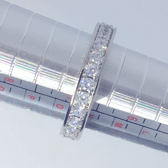 COPY - Wedding Band Ring Paved Crystal Zircon Brilliant - Picture 7 of 9